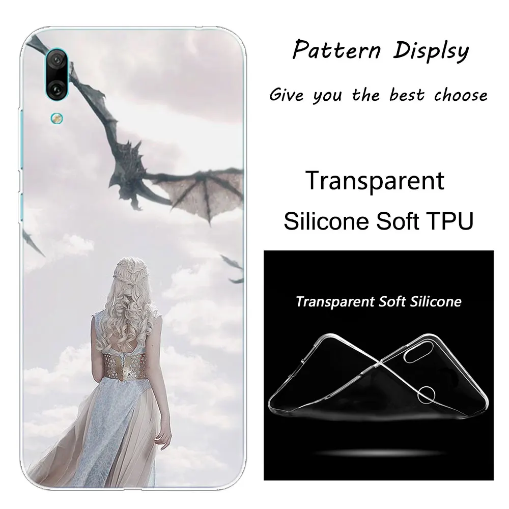 Горячая Распродажа силиконовый чехол для телефона daeneris Targaryen Game of Throne для huawei mate 10 20 Lite Pro Enjoy 9S Y9 Y7 Y6 Y5 Pro
