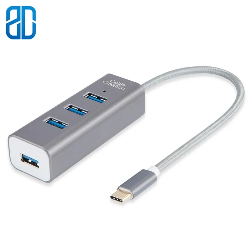 Концентратор USB Type C 4 порта концентратор адаптер совместимый MacBook Pro 2017 2018 Air iPad