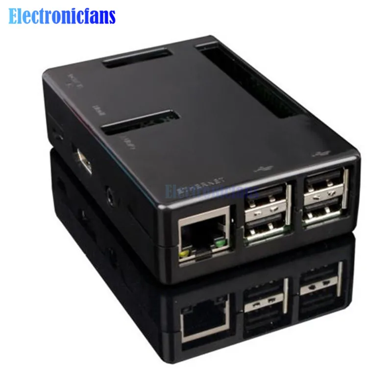 Черный корпус ABS V2 для всех портов Raspberry Pi 2 Модель B | Электронные компоненты и