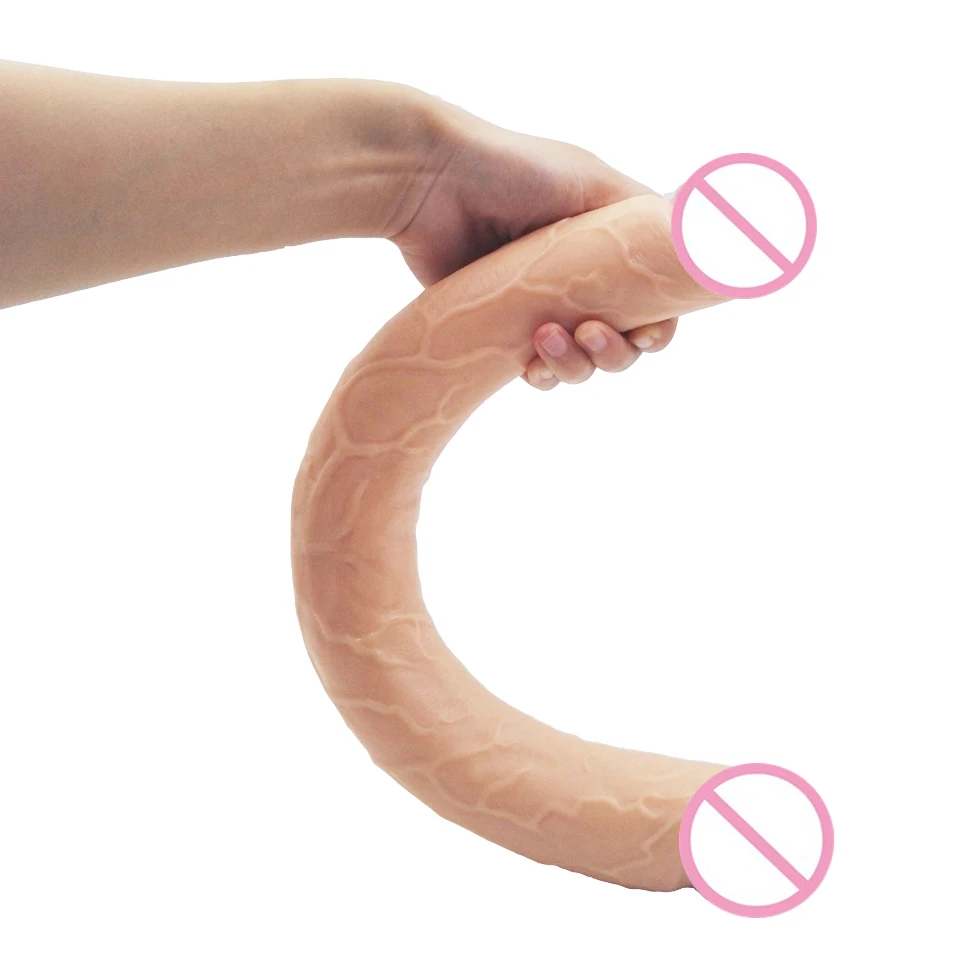 Силиконовый двойной фаллоимитатор camaTech 45 см супер длинный дилдо большой Гибкий