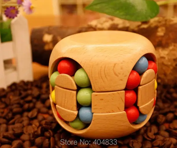 

Деревянный гамбургер куб, головоломка кубик-квадратный Форма Вавилонская башня