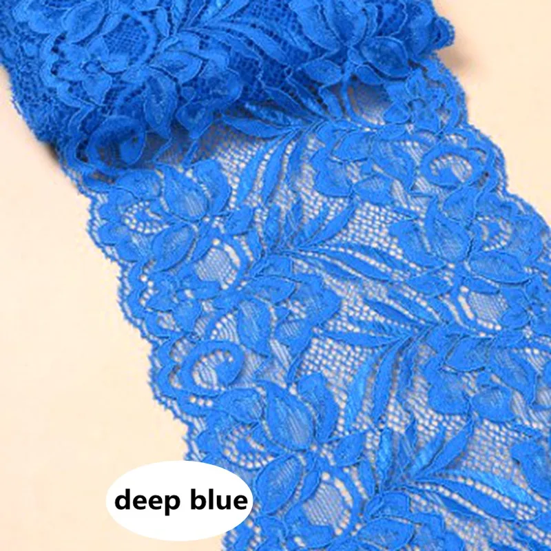 deep blue HL 1 ярд 15 см ширина эластичное кружево аксессуары для одежды свадебное нижнее белье швейные принадлежности DIY Одежда Ткань - Цвет: deep blue