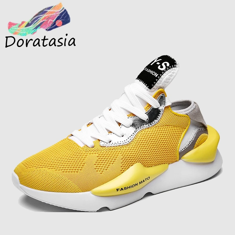 DORATASIA/Новинка года; Лидер продаж; яркие цвета; женские сетчатые кроссовки для влюбленных; большие размеры 36-44; повседневная женская обувь на плоской платформе; женская обувь на плоской подошве