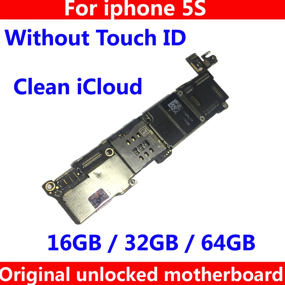 Для iphone 5 S 5S оригинальная материнская плата с системой IOS 16 ГБ 32 64 Заводская