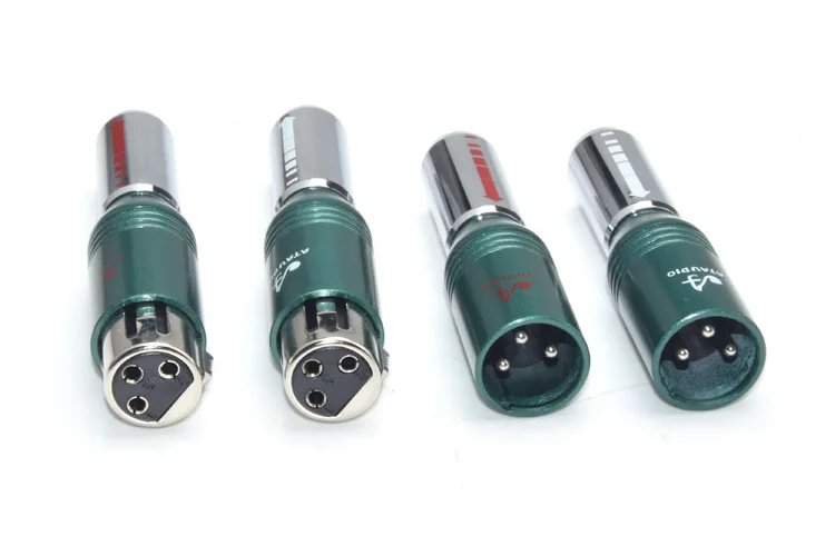 4 шт. ATAUDIO Hifi XLR штекер родиевое покрытие 3 шпильки Мужской и Женский XLR кабель Разъемы для Diy