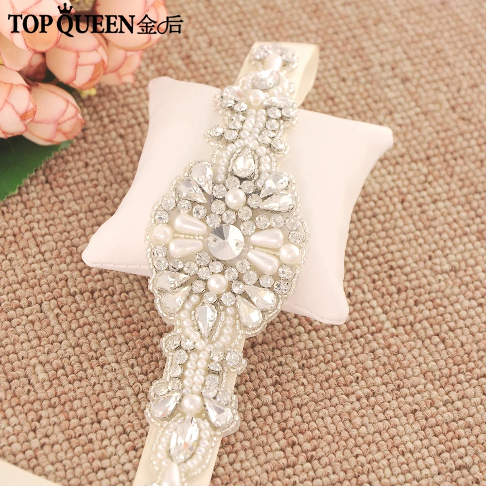 TOPQUEEN элегантные свадебные повязки на голову аксессуары для волос с бриллиантами