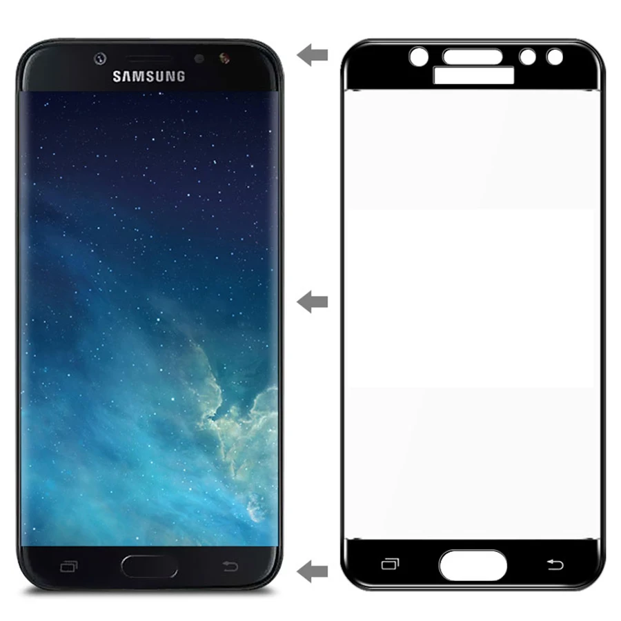 Закаленное стекло для Samsung Galaxy J5 2017 чехол с полным покрытием Защита экрана J 5 J530