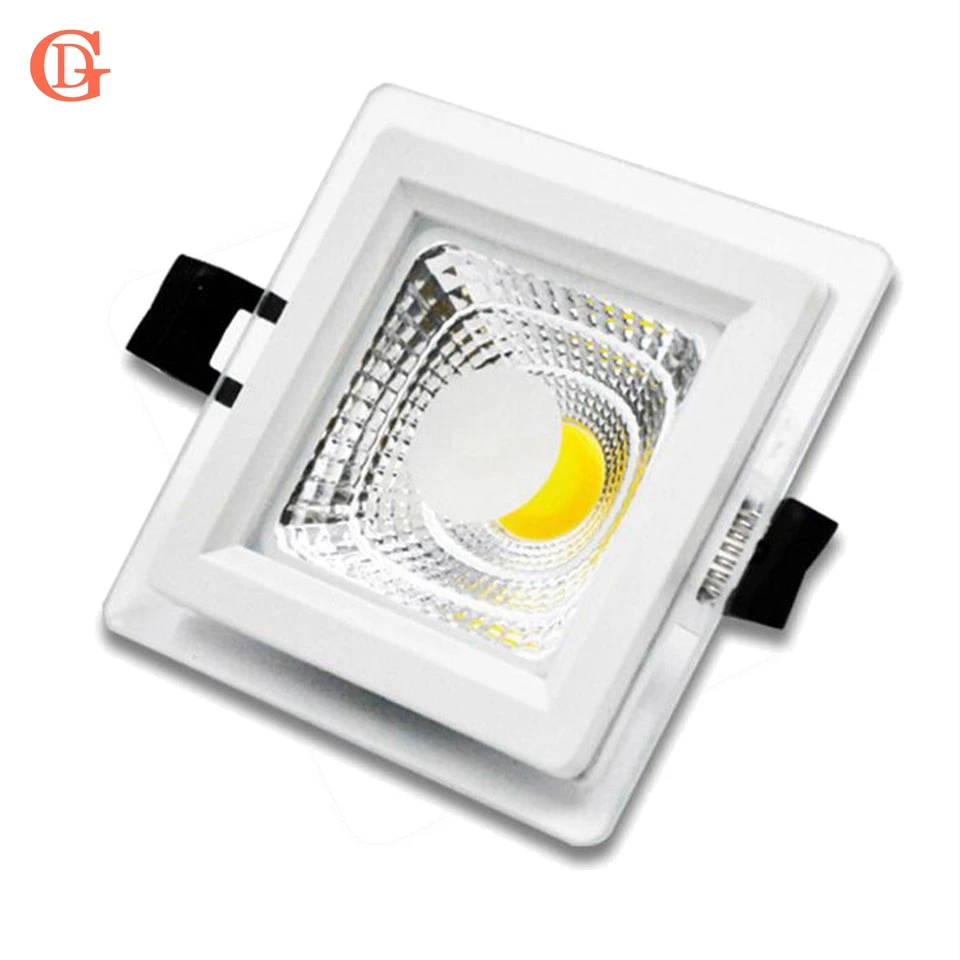 

GD 4pcs COB LED Downlight Dimmable 5W 7W 10W 12W 15W COB LED Panel Light AC85-265V Recessed LED Downlights Square With Driver