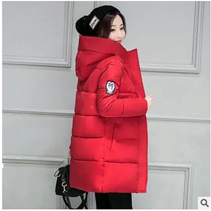 Модная новинка 2017 зимняя куртка женское Стеганое пальто женская с капюшоном