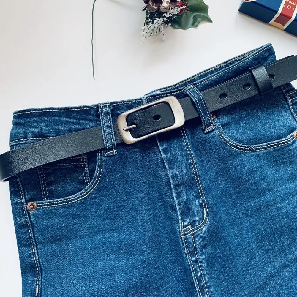 Женский ремень из натуральной кожи BISON DENIM, модный дамский кожаный пояс с классической пряжкой, ширина 2,3 см