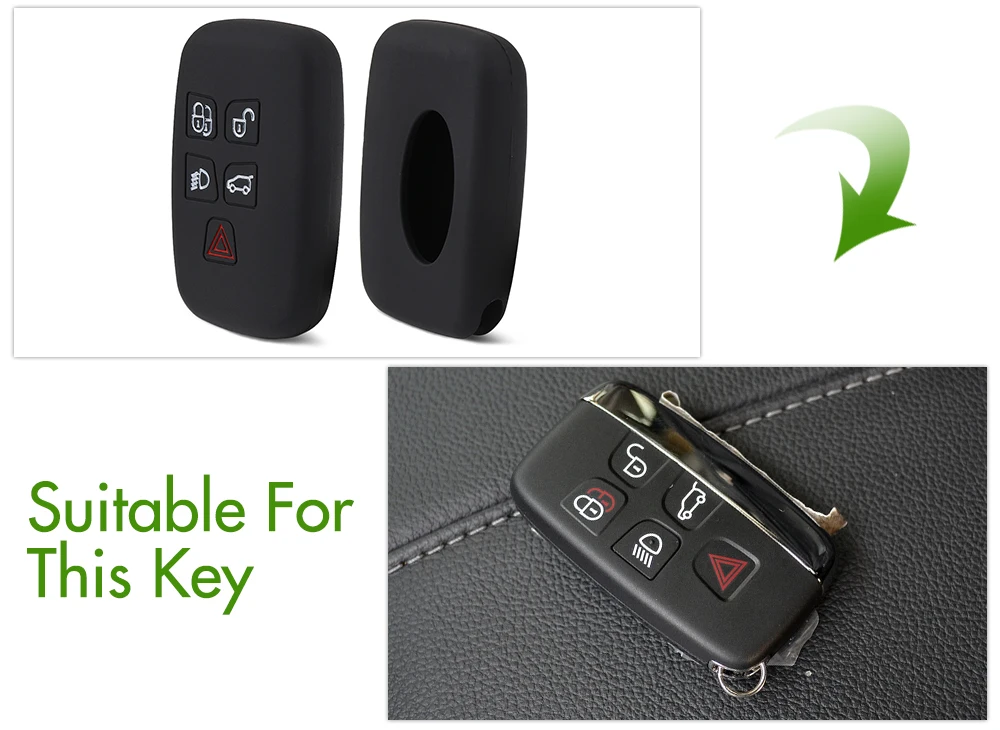 5-кнопочный силиконовый Автомобильный Брелок дистанционного управления с ключом