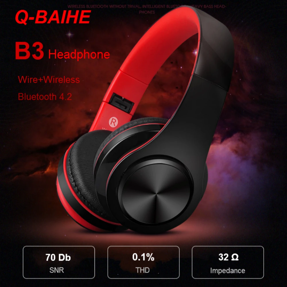 Новые B3 Bluetooth 4 2 наушники для карт Регулируемые Игровые складные беспроводные