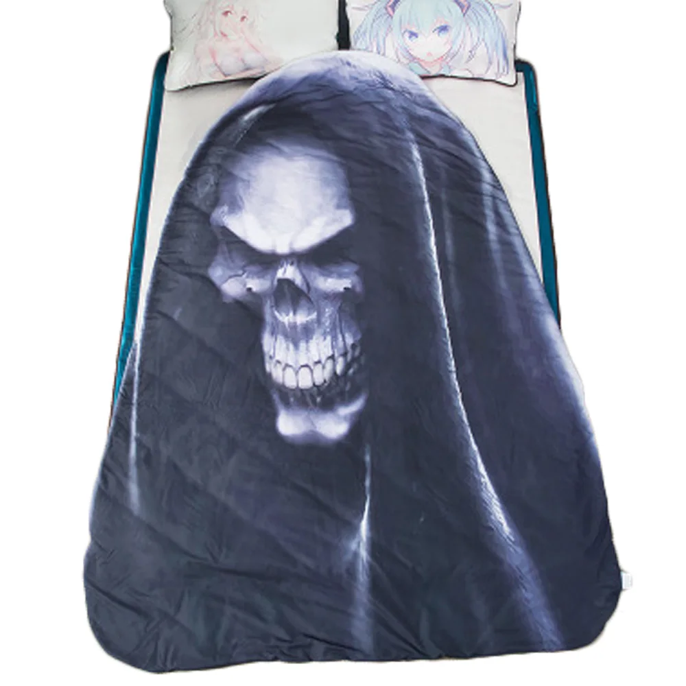 

Summer Air Conditioning Death Skull Quilt Comforter Washable Light Quilt Sofa Blanket Home Decor