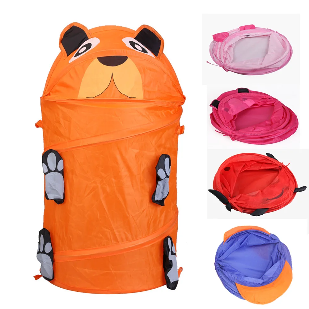 Новый милый дизайн корзина для хранения складной цилиндр белья коробка игрушек