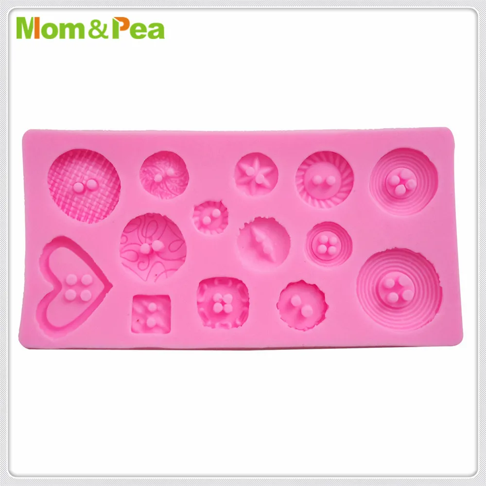 Mom&ampPea MPA1929 Buttons Silicone Mold Cake Decoration Fondant 3D Food Grade | Дом и сад