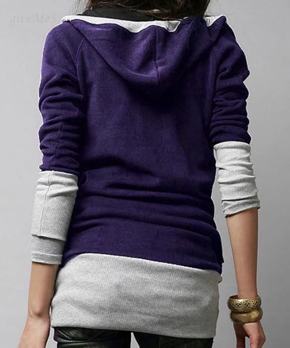 Самые дешевые 2014 Женщин Женский U Шеи Толстовки Пуловер Толстовка Повседневная