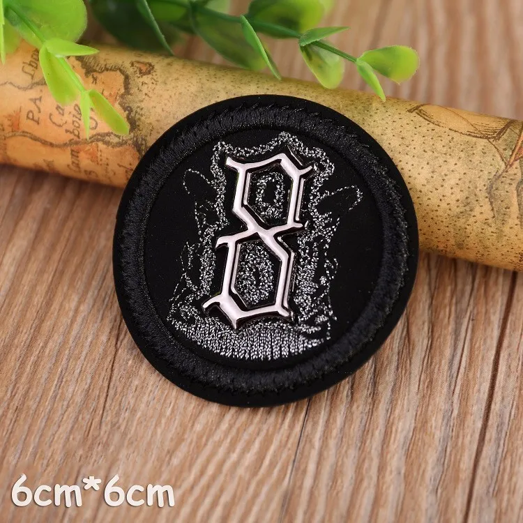 PGY DIY черный белый Железный на коже 3D череп значок для одежды сумки джинсы вышивка пользовательские наклейки для одежды нашивки на одежду - Цвет: 19