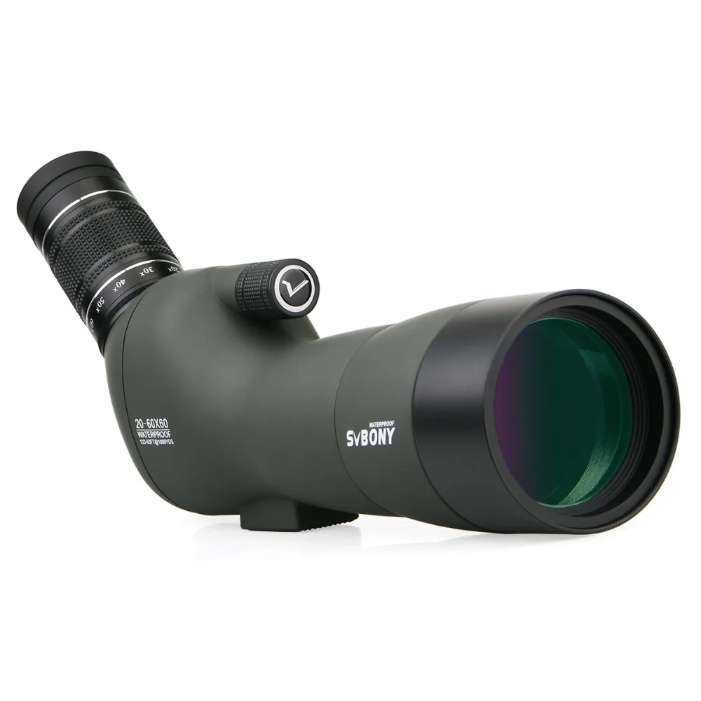 SVBONY 20-60x60 SV29 Зрительная труба 23 мм окуляр Zoom BAK4 призма FMC объектив телескоп Birdwatch Охота мишень стрельба