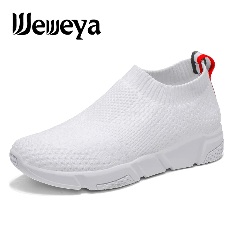 Weweya/женская уличная обувь для бега 2019 носок кроссовки с дышащей сеткой