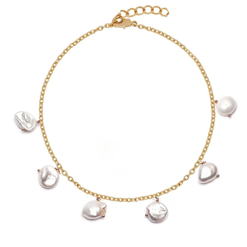 Женское ожерелье с подвеской из пресноводного жемчуга модный костюм браслетом