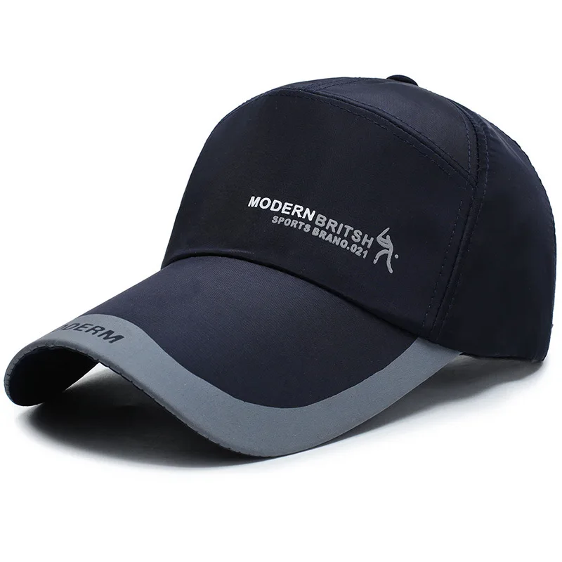 Men and Female Solid Color Baseball Caps Sport Hats Dad Hat Bone Net Leisure Snapback Women Men Mesh Breathable Hat - Цвет: blue