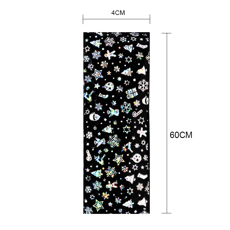 4 шт./компл. наклейки для ногтей мультидизайн переводные черные голографические