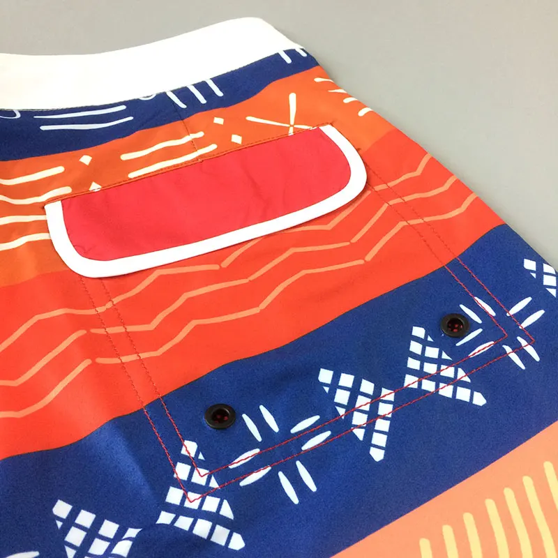 

New Stretch Water Repel Men's Striped Board Shorts Beach Shorts Swim Trunks Swimwear Surfing Shorts Short De Bain Homme Banadore