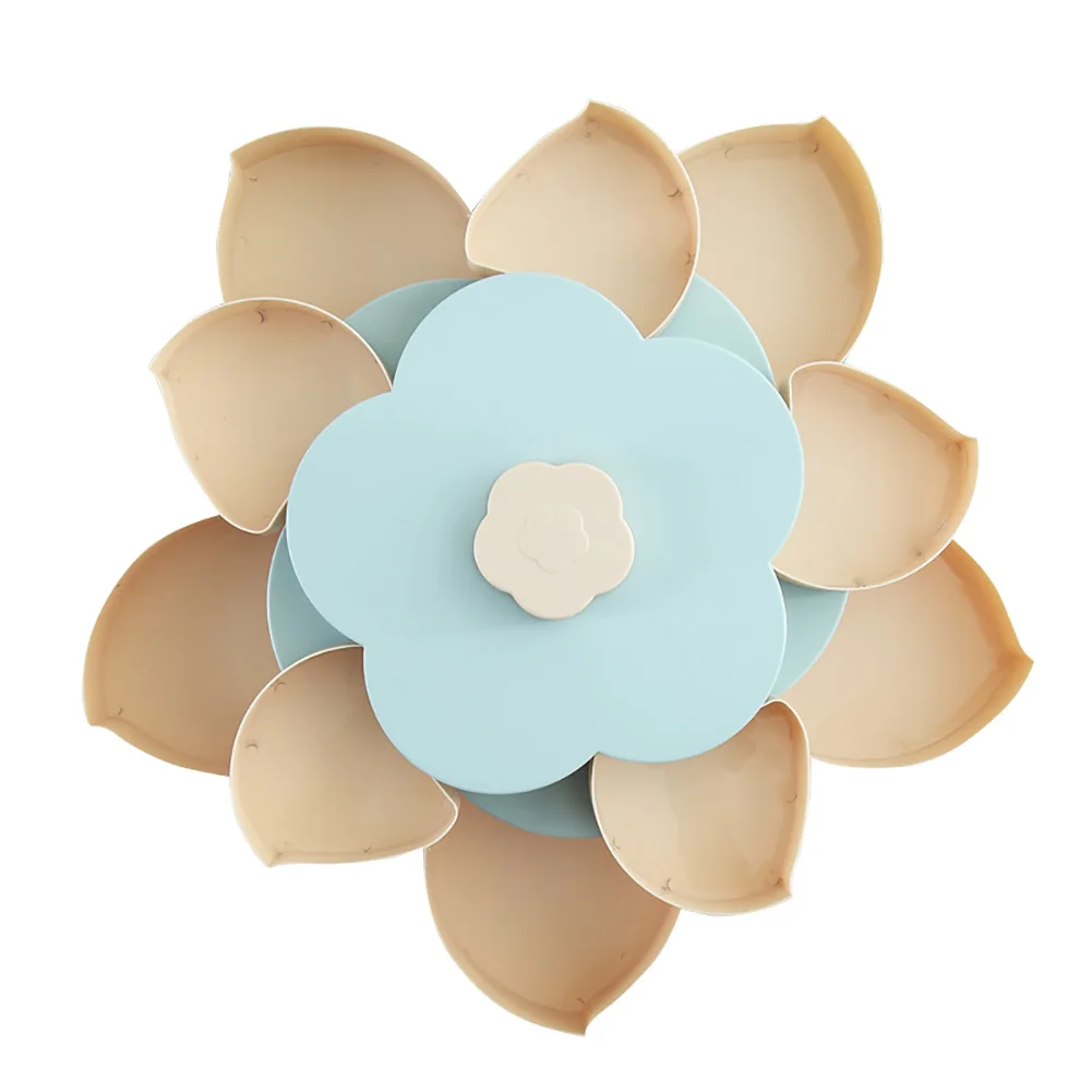 Party Jewelry Plate Organizer Double-deck Container Wedding Rotary Flower Shape Candy Box Snack Home Food Fruit Storage | Дом и сад