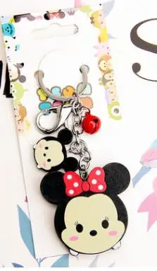 10 шт/партия мультфильм ЦУМ Стич, Дональд Дак Дейзи Микки Минни смешанный деревянный кулон брелок детские подарки игрушки - Цвет: F