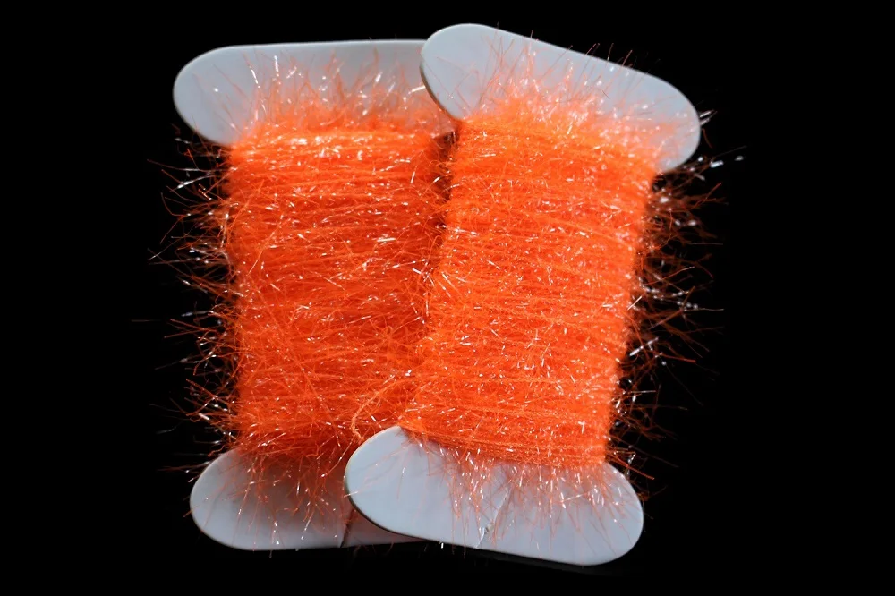 Flo-Orange Tigofly, 6 карт, 60 м, УФ, цветная, для ловли нахлыстом, мишура, шенилл, кристалл, флеш-линия, Нимфа, стримеры, приманка для ловли нахлыстом, материалы - Цвет: Flo-Orange