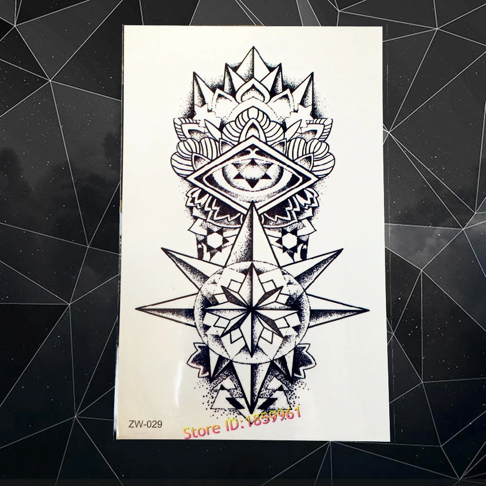 3D яркий Медведь Олень тигр лицо водостойкие временные Черные татуировки