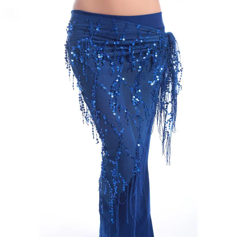 Royal blue Платок для танца живота 10 цветов - Цвет: Royal blue