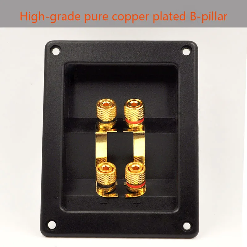 

10pcs/lot Four-position speaker junction box connector Audio cable clamp Terminal block Pure copper new thick A material