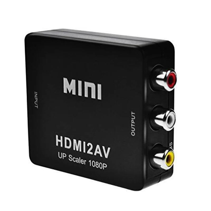 50 шт. HDMI2AV 1080P HD видео адаптер мини HDMI в AV конвертер CVBS + L/R RCA для Xbox 360 PS3 PC360 с