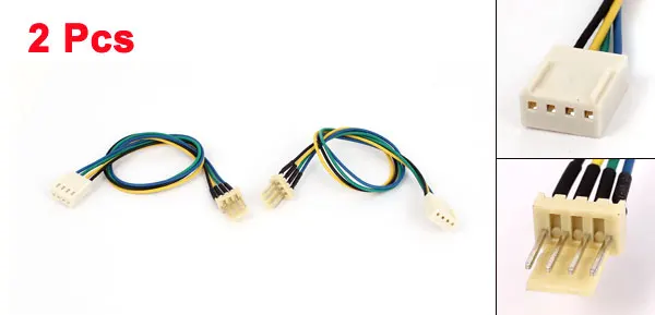 UXCELL 2 Шт. Pc Компьютер 4 Провода Мужчин и Женщин Охлаждения P Вентилятор Удлинитель |