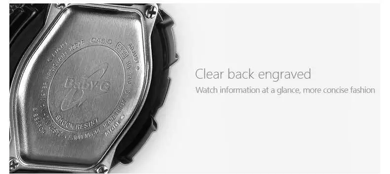Casio спортивные часы baby-g серии спортивные водонепроницаемые женские часы оранжевого цвета с резиновым ремешком BA-110SN-4A женские часы известного бренда