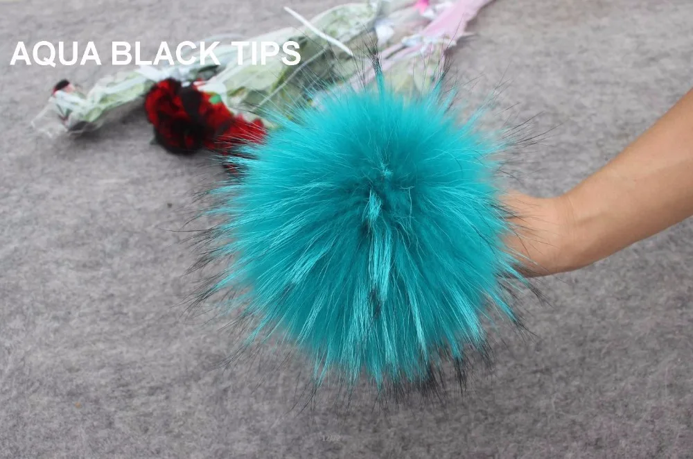 2020 Новый Цвет &quotсделай сам&quot из натурального енота меховым помпоном и пушистый