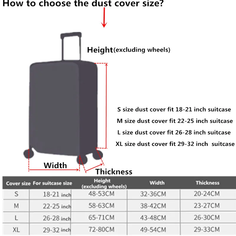 Эластичный Защитный чехол для багажа с 3D принтом женские и мужские плотные сумки