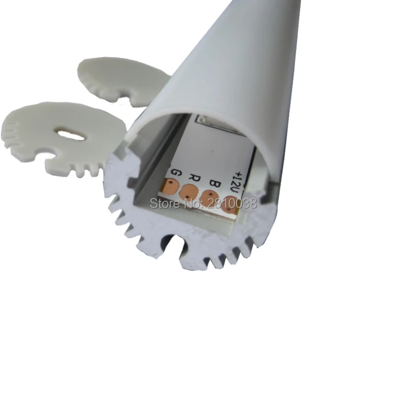 10 компл./лот Круглый Тип анодированный алюминий вел профиля AL6063 светодиодный