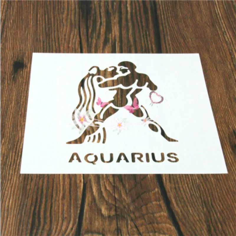 1 шт. красивый многоразовый трафарет в форме аквариума Аэрограф рисование