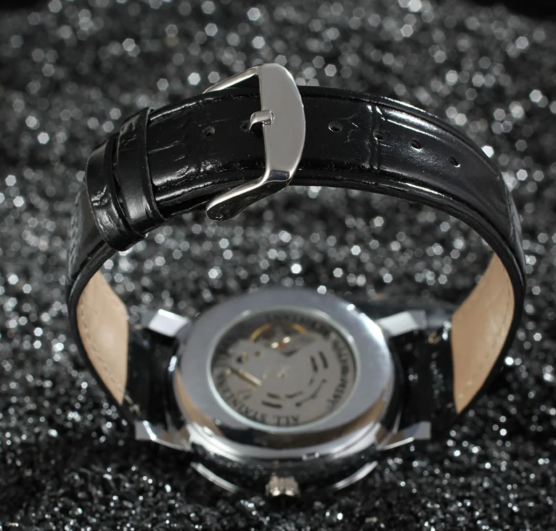 Мужские наручные часы скелетоны WRG8077M3S3 winner с кожаным ремешком|watch screw|watch diamondwatch