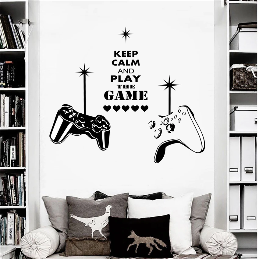 

Gaming Wall Art Decal Mural Sticker Boys Bedroom Video Games Vinyl Removable Wall Decor D674