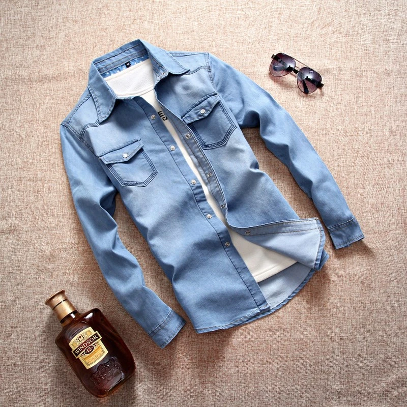Новинка Мужская джинсовая куртка на пуговицах осень и весну Мужской Топ пальто