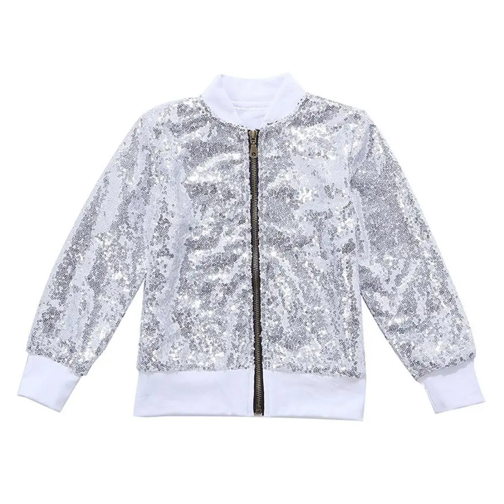 Детская джазовая куртка с блестками для девочек повседневная одежда в стиле