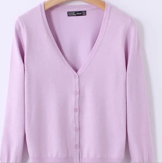purple Модные свитера, Женский вязаный кардиган с длинным рукавом размера плюс 6xl, свитер с v-образным вырезом, Повседневный женский зимний теплый свободный свитер ouc1206 - Цвет: purple