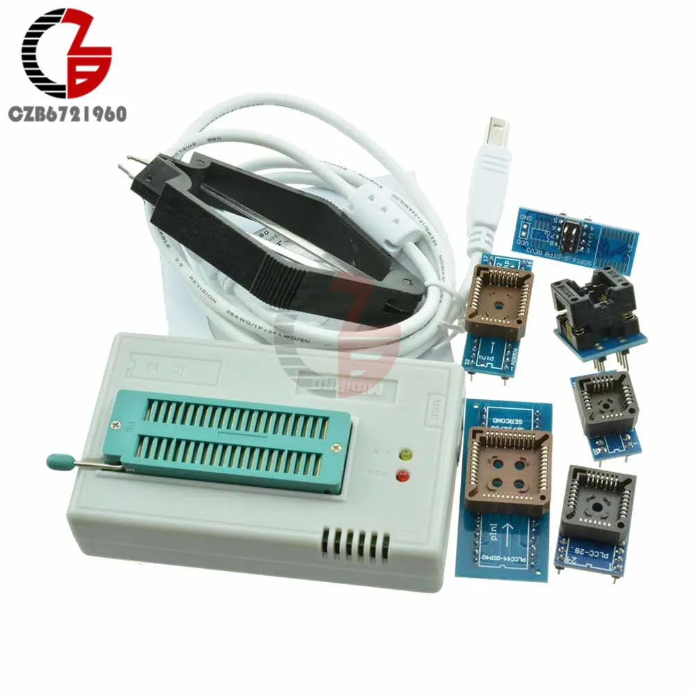 1 компл. 13000 IC TL866CS программатор USB 2 0 EPROM FLASH BIOS 6 адаптер PLCC TL866A Программирование