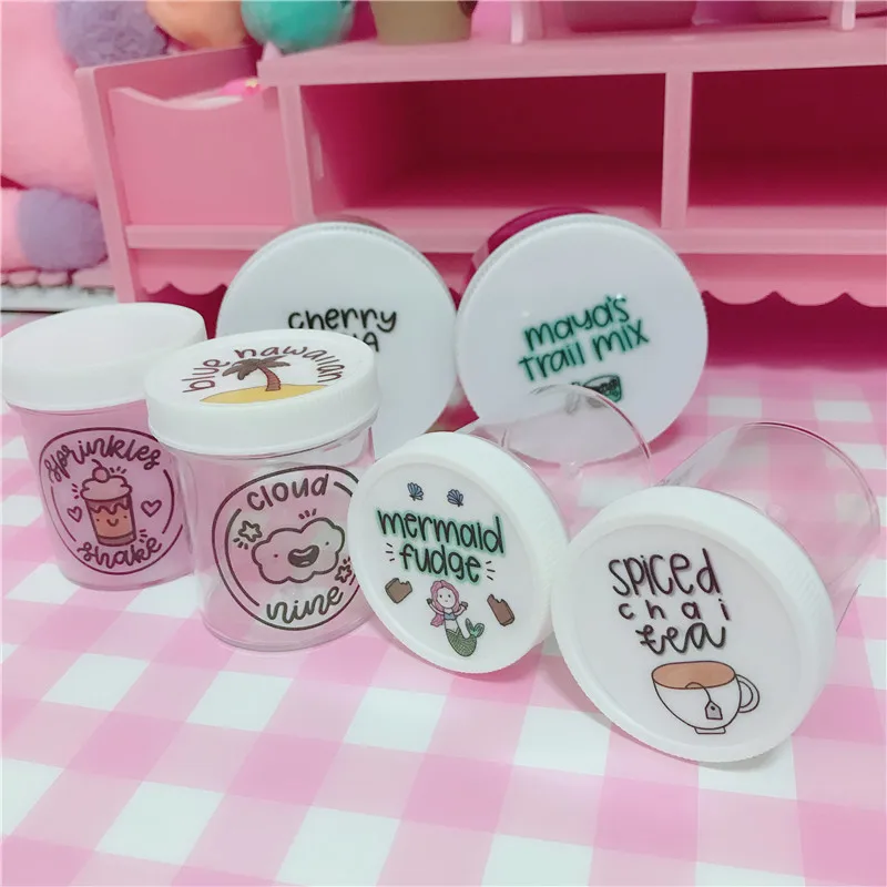 2 листа водонепроницаемые круглые слаймы наклейки для контейнеров ящик хранения