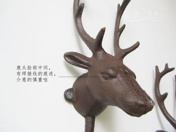 Благоприятный Олень Голова Оленя Украшения Европейский Стиль Древний Железный