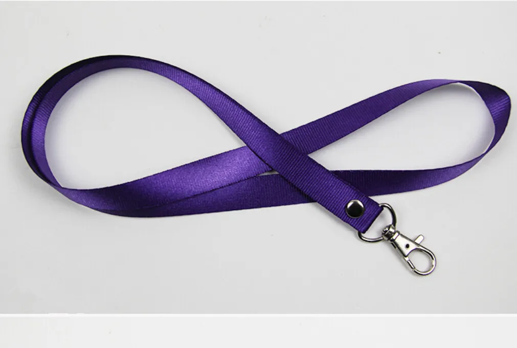 Purple Ремни для мобильного телефона подвесная Веревка на шею ремешок для камеры USB держатель ID пропуск карта владелец значка ключи металлический зажим - Цвет: Purple