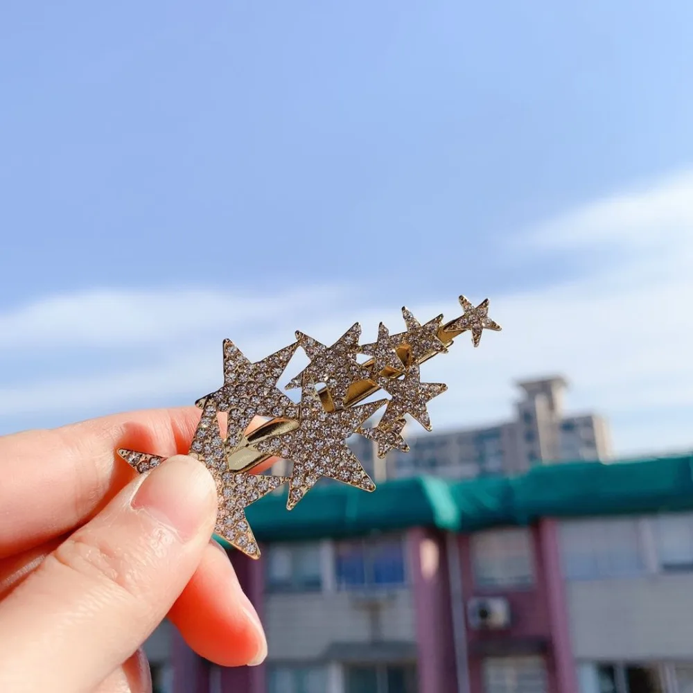 1 шт. корейские женские блестящие стразы большие маленькие заколки для волос со